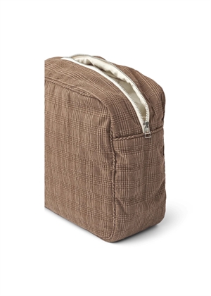 Ofelia seersucker toilet bag Bruno Check Studio Feder 